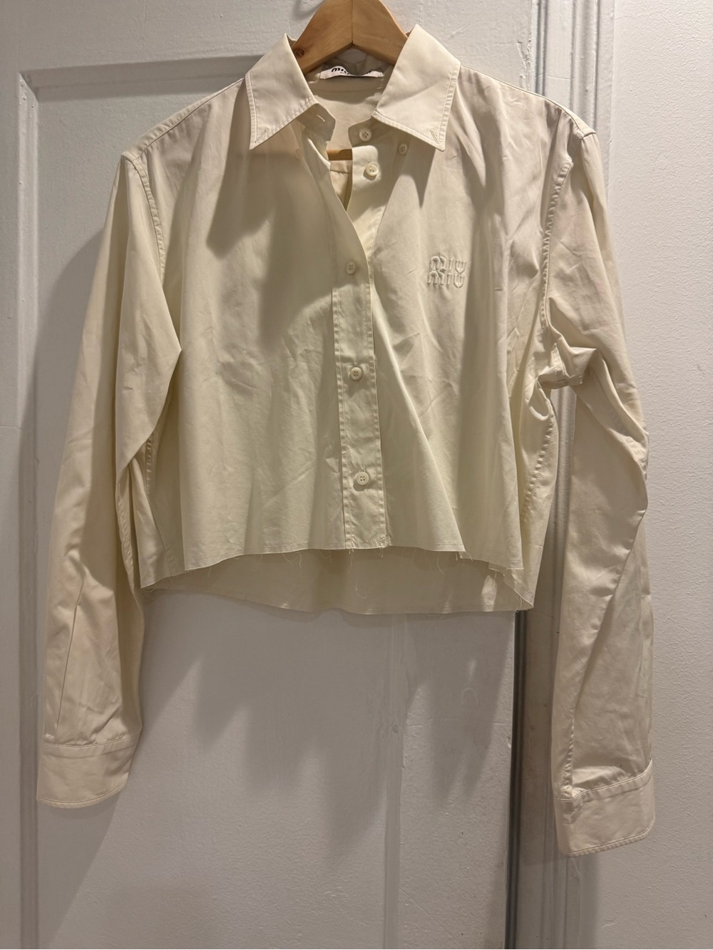 Miu Miu Off-White Button-Up Top